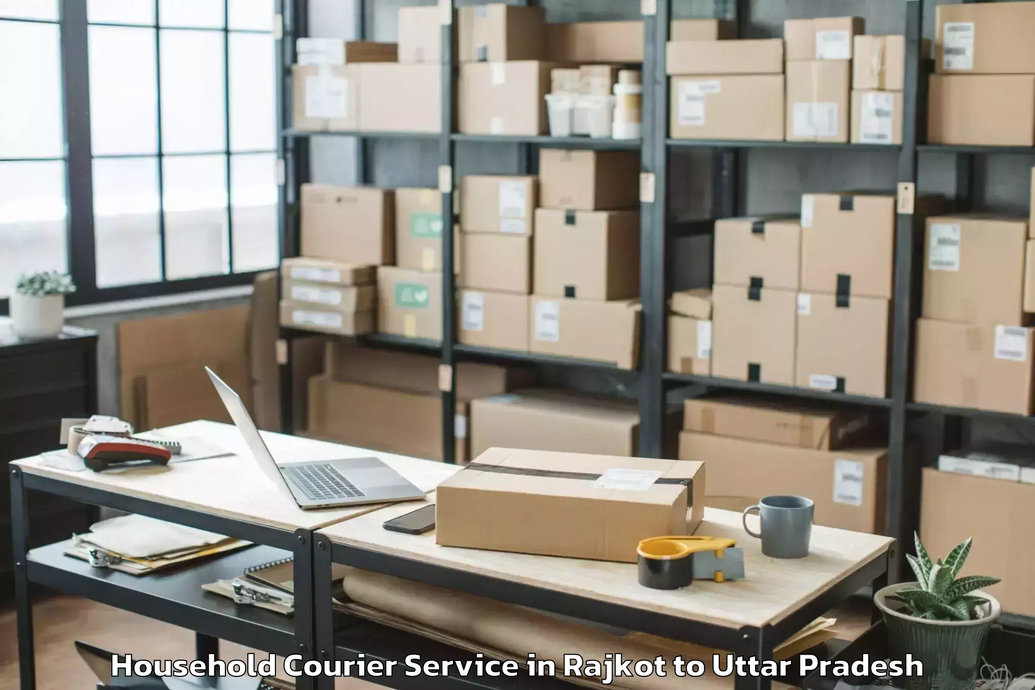 Expert Rajkot to Jaswantnagar Household Courier